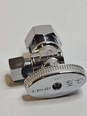 Stop Valves 1/4 turn angle Stop Valves 3/8" OD Compression 1/2 PEXChrome Pla
